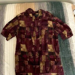 Crazy Horse Maroon Short Sleeve Shirt - L
